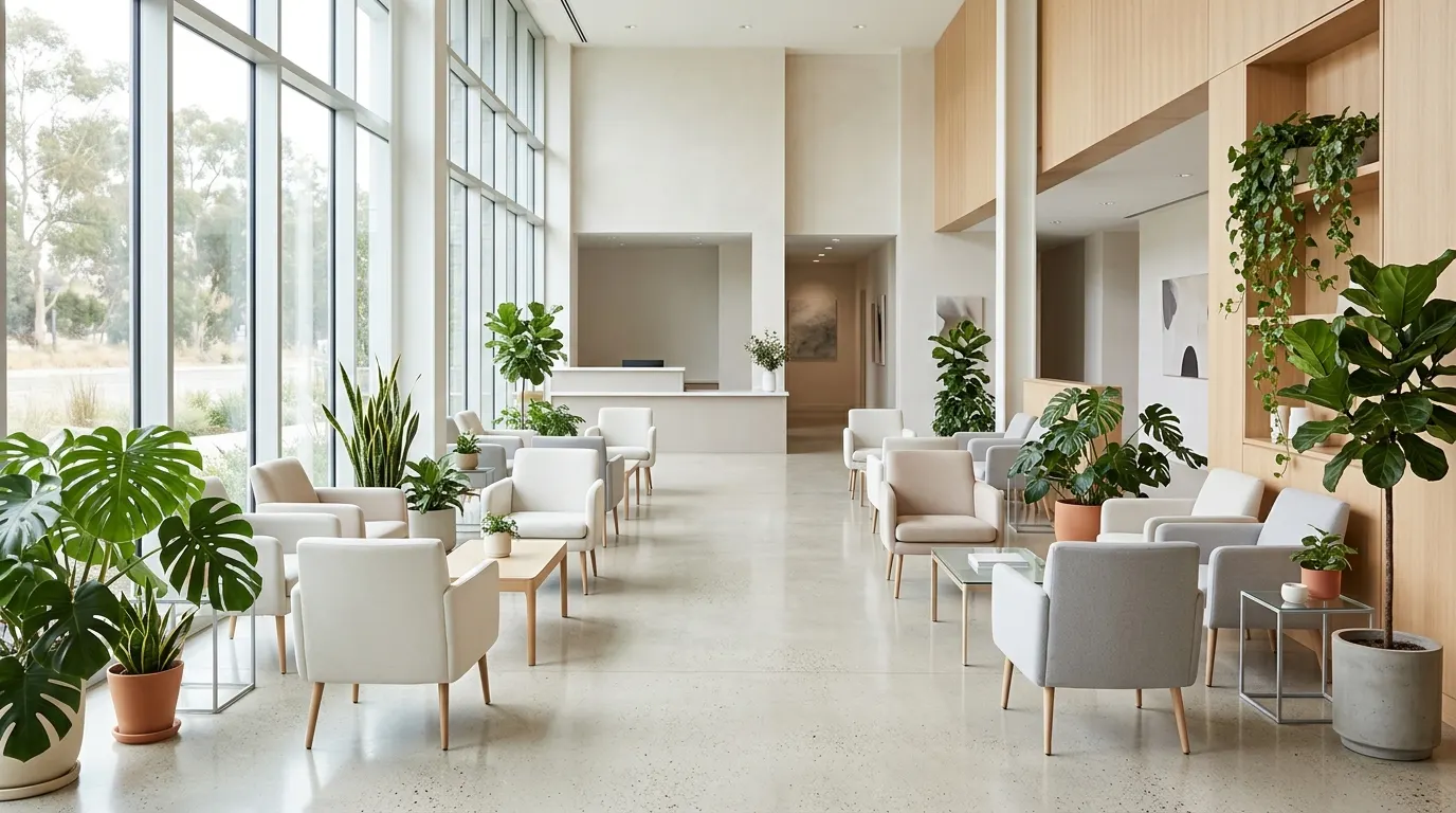 Sala de espera de la clínica