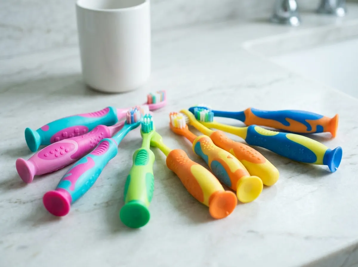 Cepillos de dientes infantiles de colores